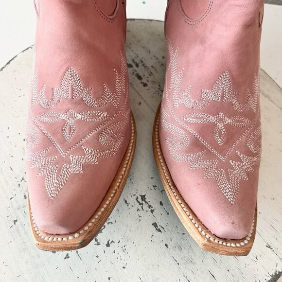 Lane LEXINGTON Over the Knee Womens Cowboy Boots 8.5 Pink Western Cowgirl Tall - Picture 7 of 13